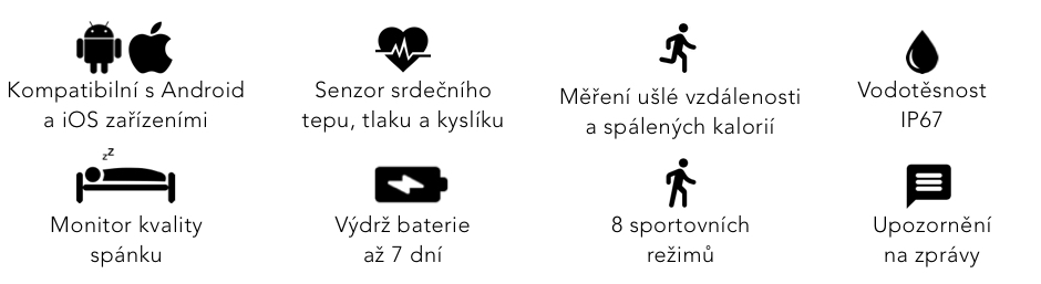 Vlastnosti chytrých hodinek Smoot ZL02